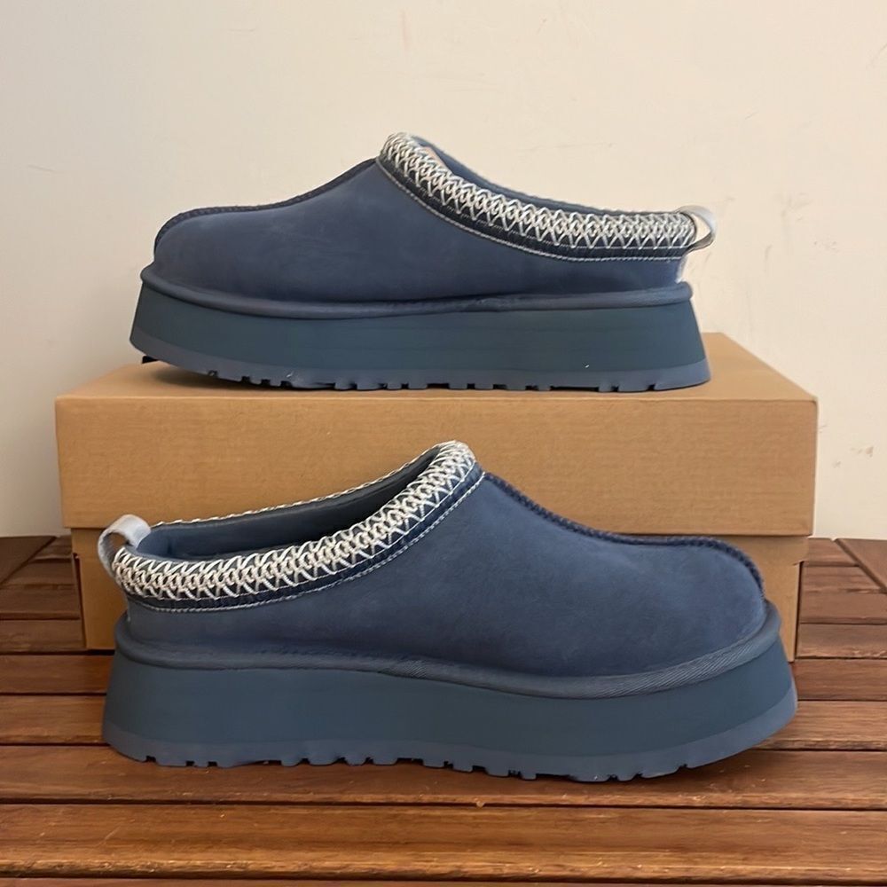 UGG Tazz Platform Slippers Desert Blue USA Women Size 7/UK 5/EU 38 - Picture 3 of 12